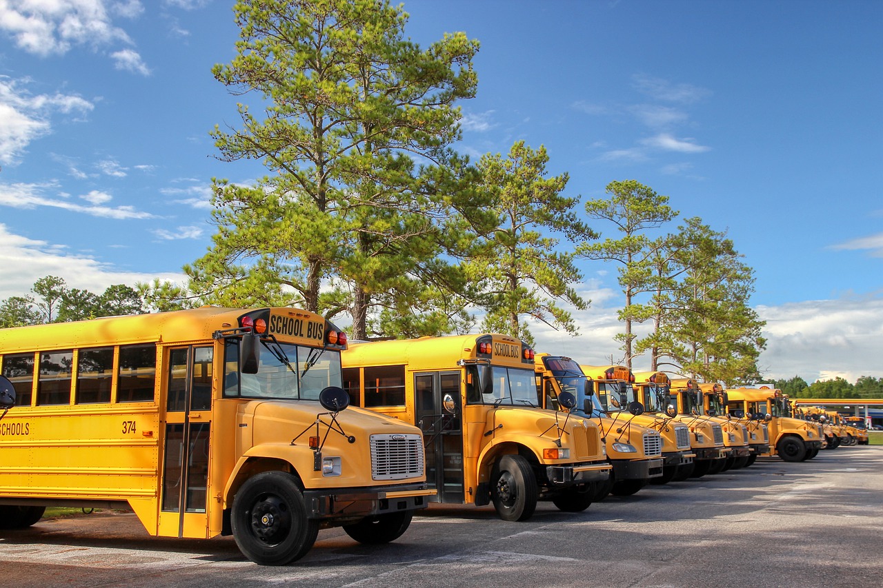 school buses, vehicles, parking spot-7253082.jpg